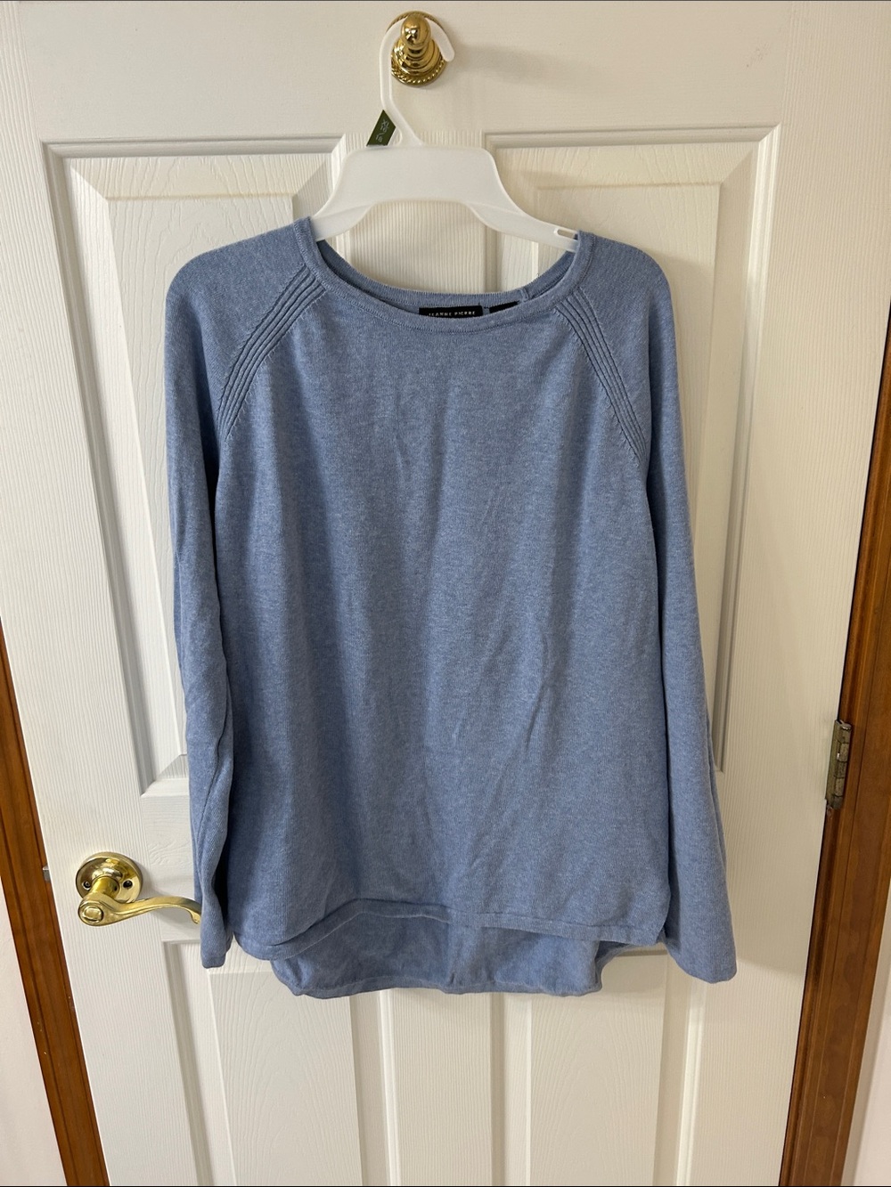 JEANNE PIERRE Light Blue Crewneck Pullover Sweater